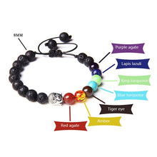 Charger l&#39;image dans la galerie, BRACELET 7 CHAKRAS EN PIERRE NATURELLE
